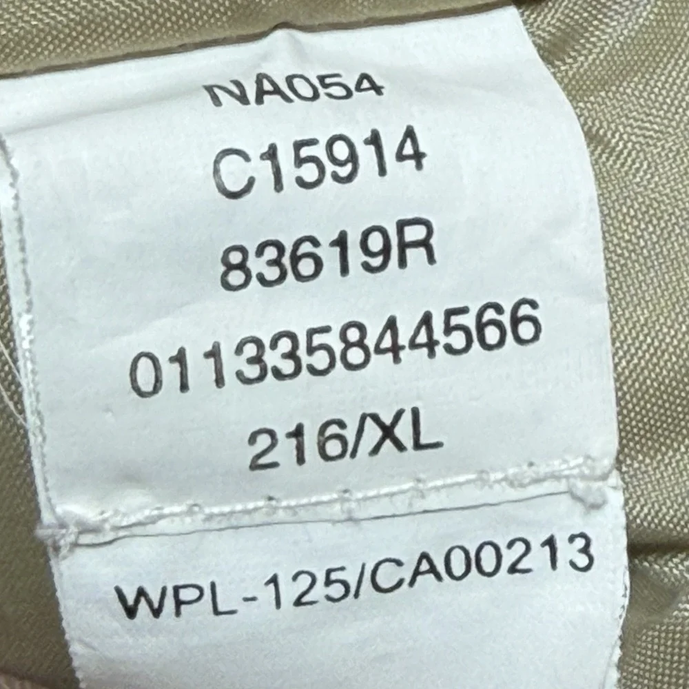 Chaps NA054 Mens XL Full Zip Fleece Lined Hidden Hood Winter Jacket Brown C15914